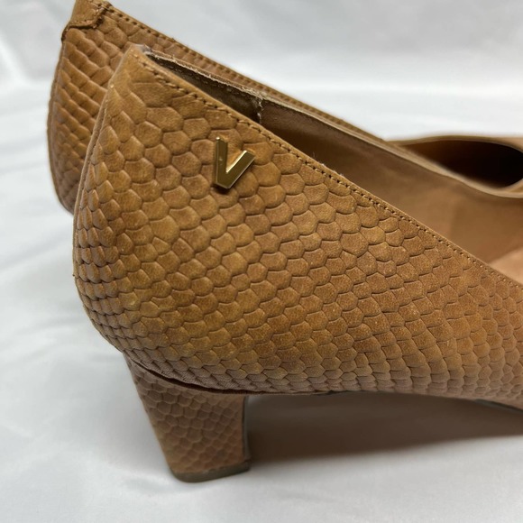 Vionic Heels Madison Mia Brown Leather Snakeskin Women’s Size 8.5 - Picture 8 of 14